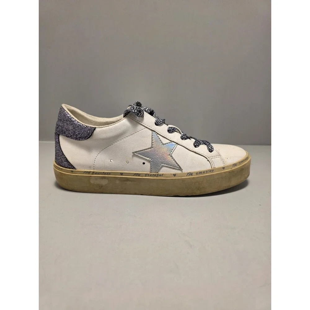 Shu Shop  Reba Pink Glitter Silver Star Low Top Sneakers - Women's size 9